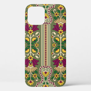 Geometrische Mughal Paisley-patroon op groene acht Case-Mate iPhone Case
