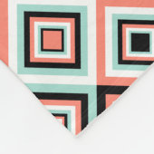 Geometrische Munt Oranje Tile Pattern Fleece Blank (Hoek)