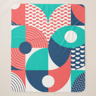 Geometrische muurachtergrond. Moderne stijl vintag Sherpa Deken