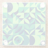 Geometrische muurschildering: modern  design. glazen onderzetter (Achterkant)