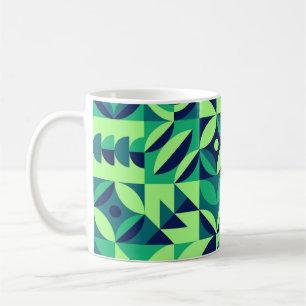 Geometrische muurschildering: modern  design. koffiemok