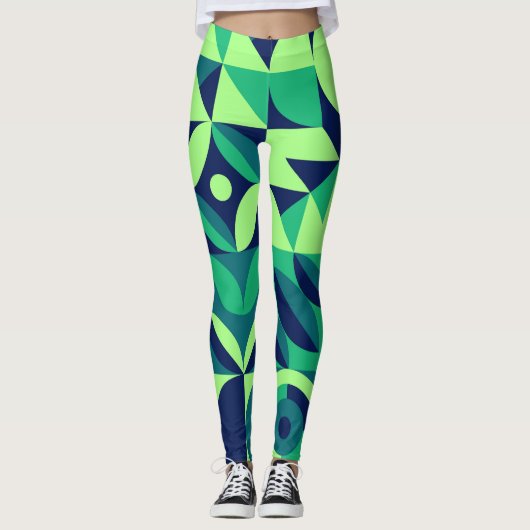 Geometrische muurschildering: modern design. leggings (Voorkant)