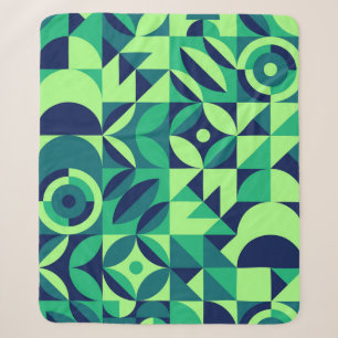 Geometrische muurschildering: modern design. sherpa deken