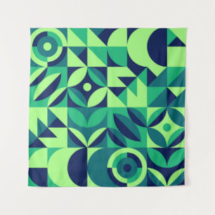 Geometrische muurschildering: modern design. wandkleed
