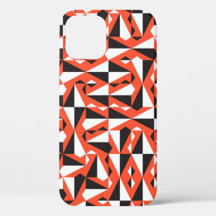 Geometrische naadloos textielpatroon in rood, Case-Mate iPhone case