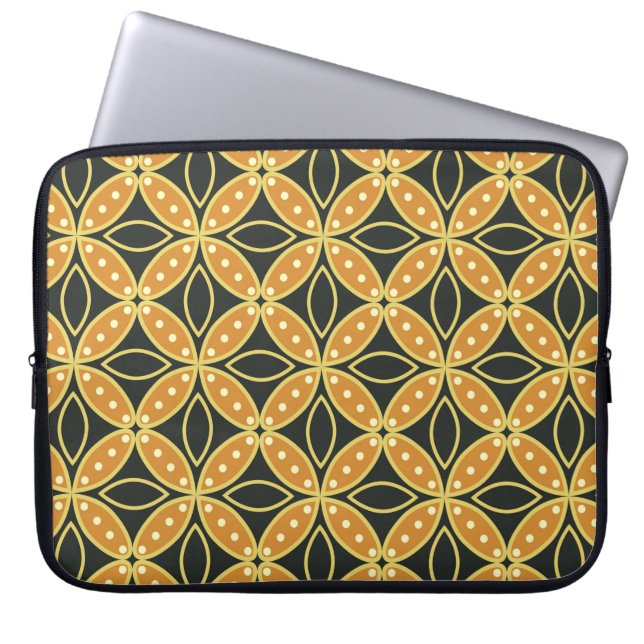 Geometrische naadloze patroonachtergrond. Batikont Laptop Sleeve (Voorkant)