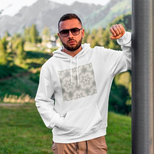Geometrische naadloze patroonhouder hoodie