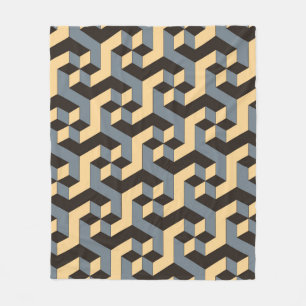 geometrische naadloze tegel met complexe roterende fleece deken