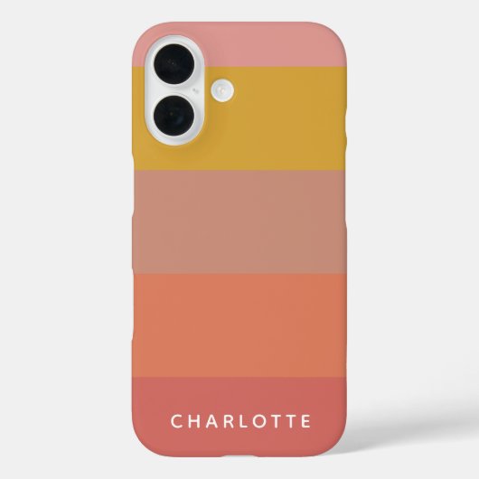 Geometrische naam Oranje en gele wapenstropen Case-Mate iPhone Case (Achterkant)