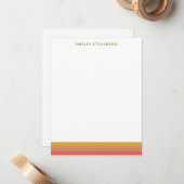 Geometrische naam Oranje en gele wapenstropen Notitiekaartje (Voorkant / Achterkant in situ)