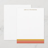 Geometrische naam Oranje en gele wapenstropen Notitiekaartje (Voorkant / Achterkant)