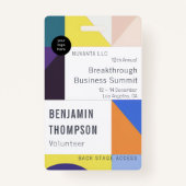 Geometrische naam zakelijk evenement conferentie badge (Voorkant)