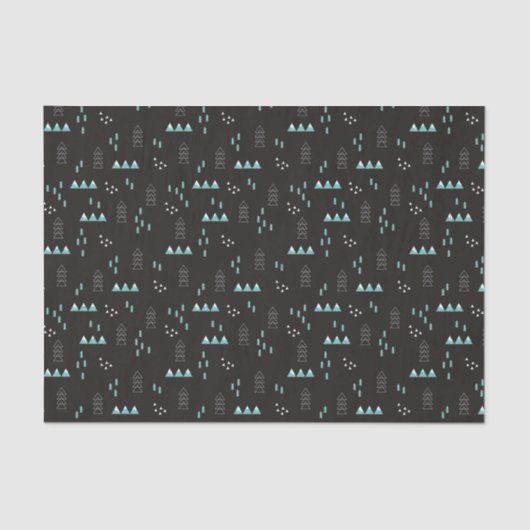 Geometrische nachtpatroon voor Wonderland Tissuepapier (Voorkant)