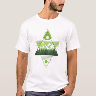Geometrische Natuur Harmonie T-shirt
