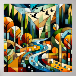 Geometrische Natuur Poster