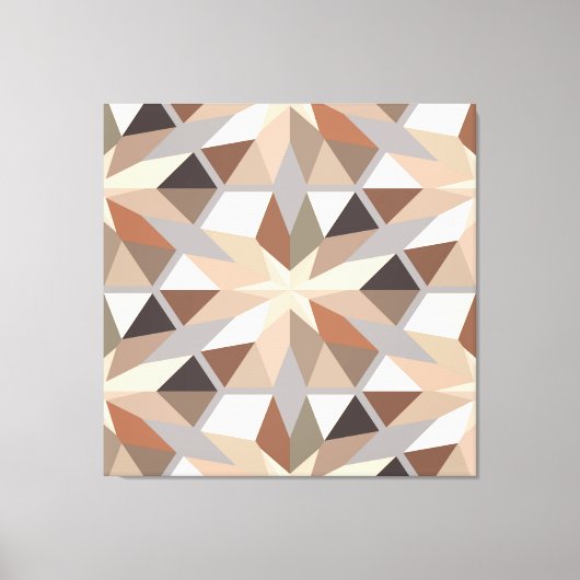 Geometrische natuurlijke kleuren canvas afdruk (Voorkant)