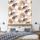 Geometrische natuurlijke kleuren canvas afdruk (Insitu (Slaapkamer))