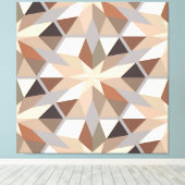 Geometrische natuurlijke kleuren canvas afdruk (Insitu (Houten vloer))