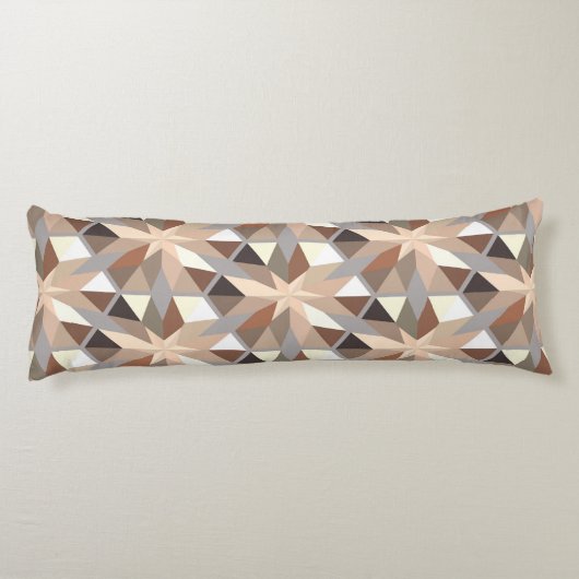 Geometrische Natuurlijke Kleuren Patroon Lichaamskussen (Achterkant)