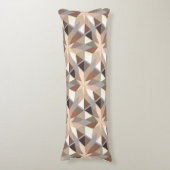 Geometrische Natuurlijke Kleuren Patroon Lichaamskussen (Voorkant Verticaal)