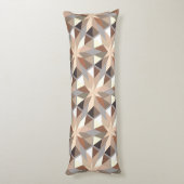Geometrische Natuurlijke Kleuren Patroon Lichaamskussen (Achterkant (Verticaal))