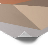 Geometrische Natuurlijke Kleuren Patroon Poster (Hoek)