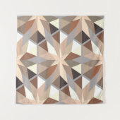 Geometrische natuurlijke kleuren wandkleed (Voorkant (horizontaal))