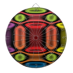 Geometrische neon dartbord