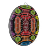 Geometrische neon dartbord (Voorkant Links)