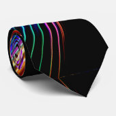 Geometrische neonkleurlijnen stropdas (Opgerold)