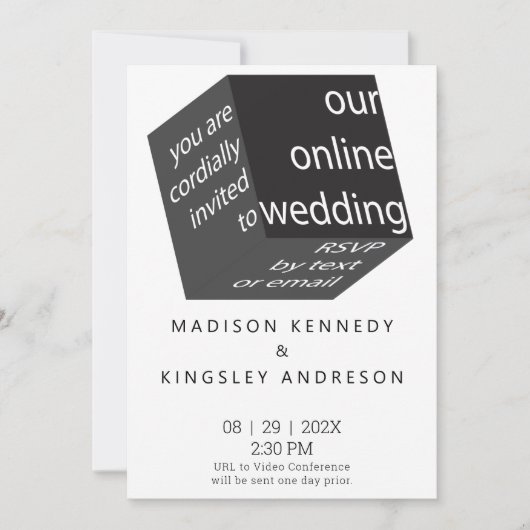 Geometrische New High Tech Epic Zwarte Kubus ONLIN Kaart (Voorkant)