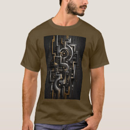 Geometrische Nexus Circuit Verbazingwekkend Ontwer T-shirt
