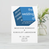 Geometrische nieuwe High Tech Epic Blue Cube-begro Kaart (Staand voorkant)