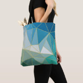Geometrische oceaangolven tote bag (Dichtbij)
