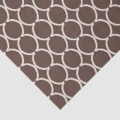 Geometrische Ogee Rooster Chocoladebruin Tissuepapier (Detail)