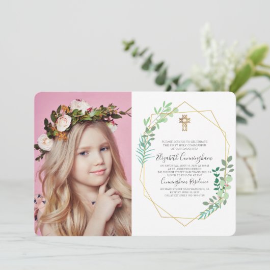 Geometrische olievloeistof Cross Photo Communitati Kaart (Staand voorkant)