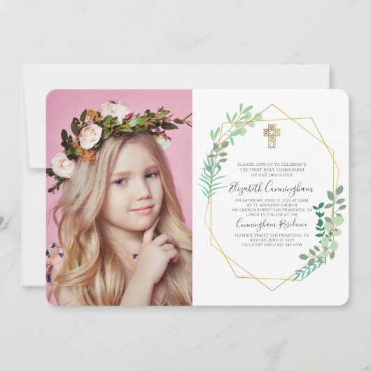 Geometrische olievloeistof Cross Photo Communitati Kaart (Voorkant)