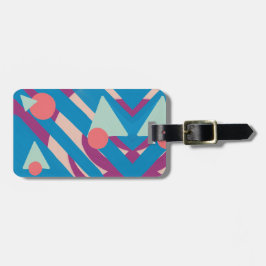 Geometrische olievormen  palet bagagelabel