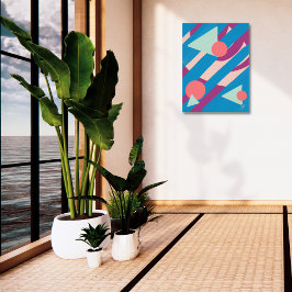 Geometrische olievormen  palet foto afdruk