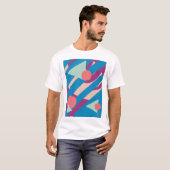 Geometrische olievormen  palet t-shirt (Voorkant volledig)