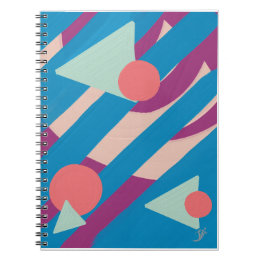 Geometrische olievormen vintage palet notitieboek
