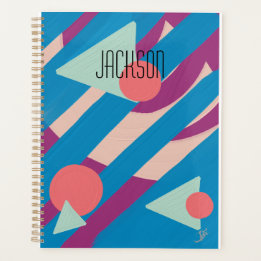 Geometrische olievormen vintage palet planner