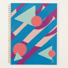 Geometrische olievormen vintage palet planner