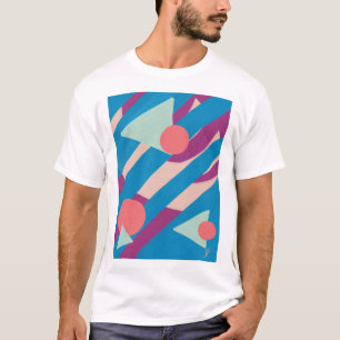 Geometrische olievormen vintage palet t-shirt