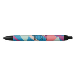 Geometrische olievormen vintage palet zwarte inkt pen