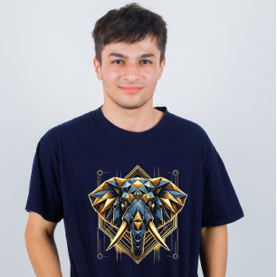 Geometrische olifant T-shirt