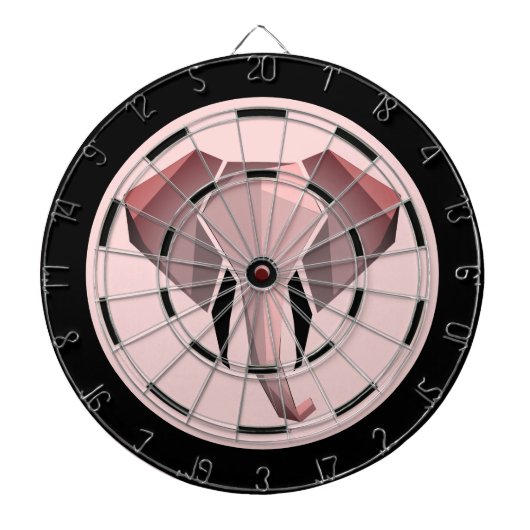 Geometrische Olifantenkop Regeling Dartbord (Voorkant)