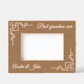 Geometrische oma Custom Wood Afbeelding Lijsten Gegraveerde Lijstjes (Voorkant)