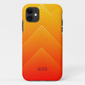 Geometrische ombre oranje en geel Case-Mate iPhone case (Achterkant)
