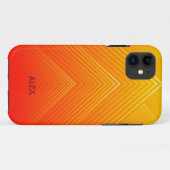 Geometrische ombre oranje en geel Case-Mate iPhone case (Achterkant (horizontaal))